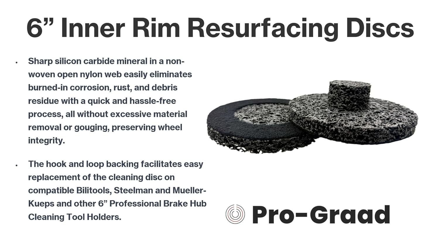 Pro-Graad 433 508 6 inch Replacement Discs for Inner Rim Cleaner, Compatible…