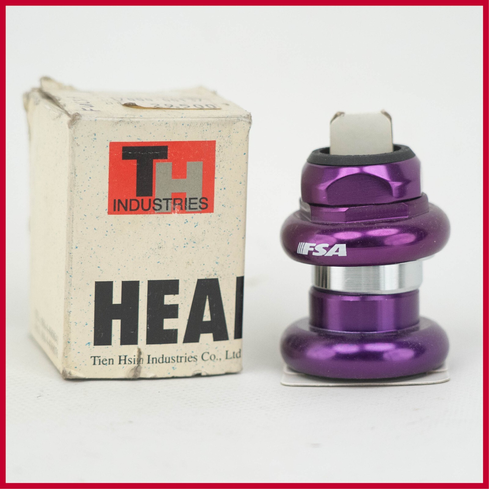 NOS FSA TH-365 PURPLE 1+1/8 INCHES HEADSET VINTAGE MTB MOUNTAIN BIKE THREADED