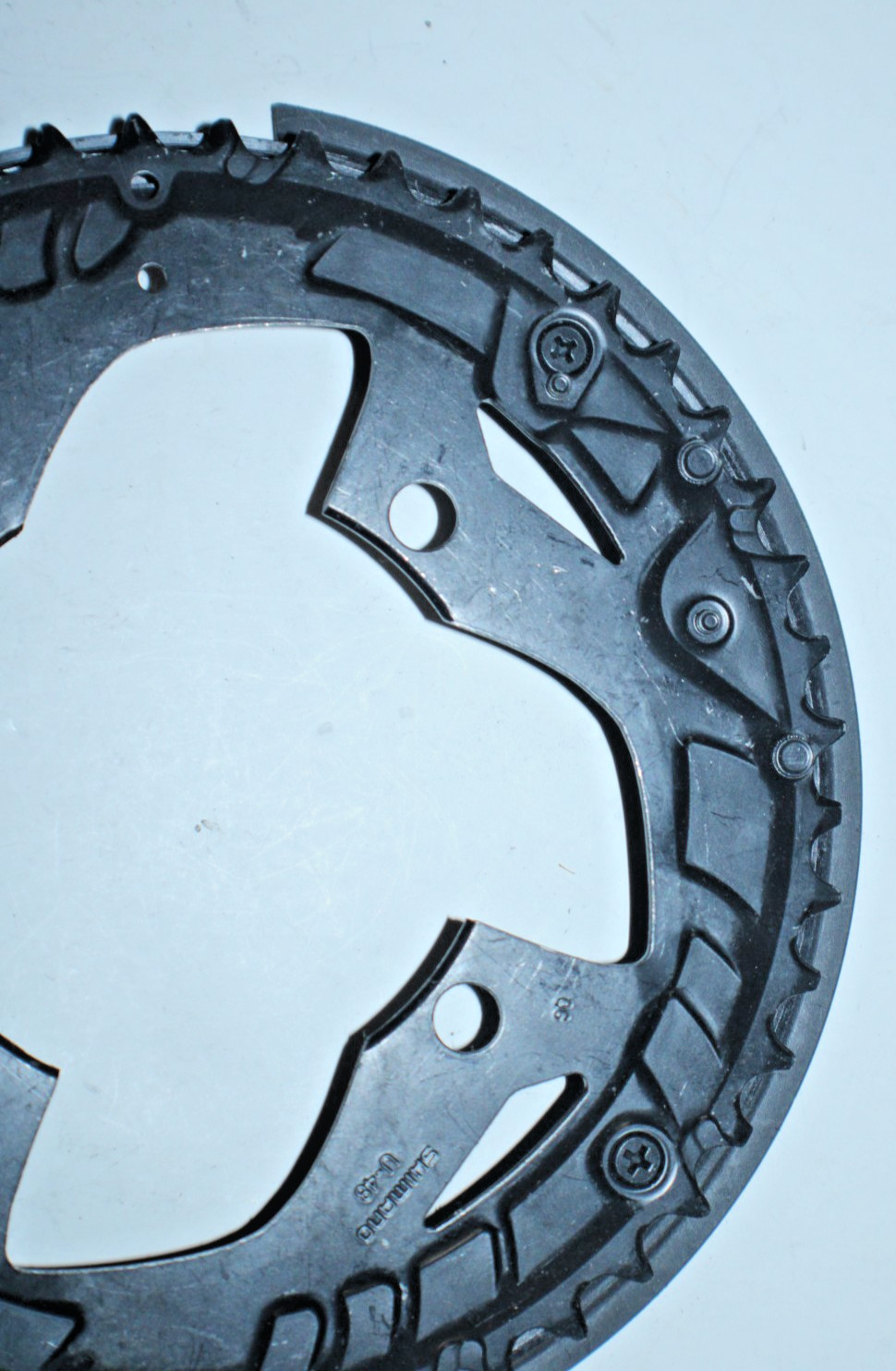 Shimano U-48 MTB Bike Chainring & Guard 48T BCD104 4-Arm Steel Plastic Gravel :)