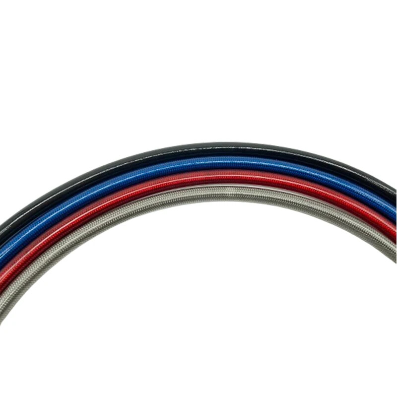 30-220cm 90° Motorcycle Hydraulic Oil Brake Hose Line Cable Pipe 10mm Banjo Red