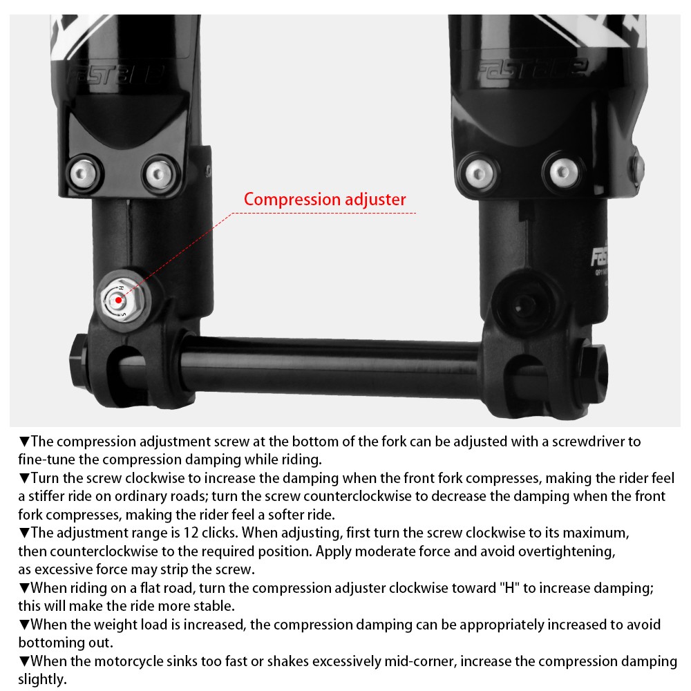 FASTace ALX13RC 2.0 Front Fork Suspension for Surron Light Bee X Talaria Sting