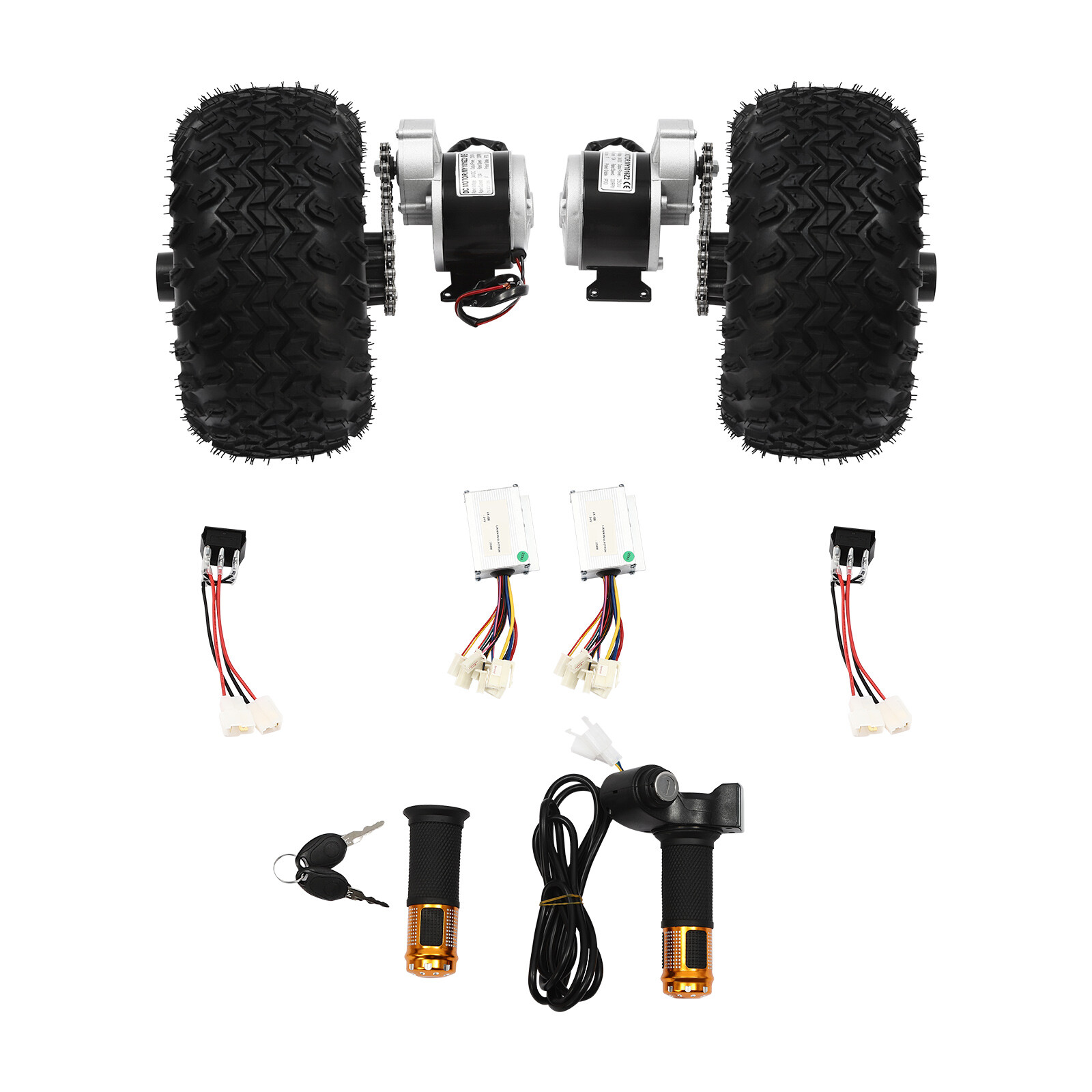10 In 24V 250W Motor Drive Air Wheel Conversion Kit for Electric Scooter