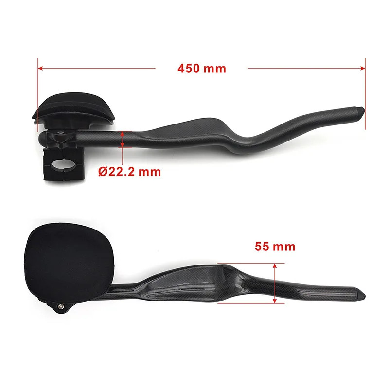 Road Bike Triathlon Time Trial Aero Handlebar Carbon Bicycle Rest TT Handlebar