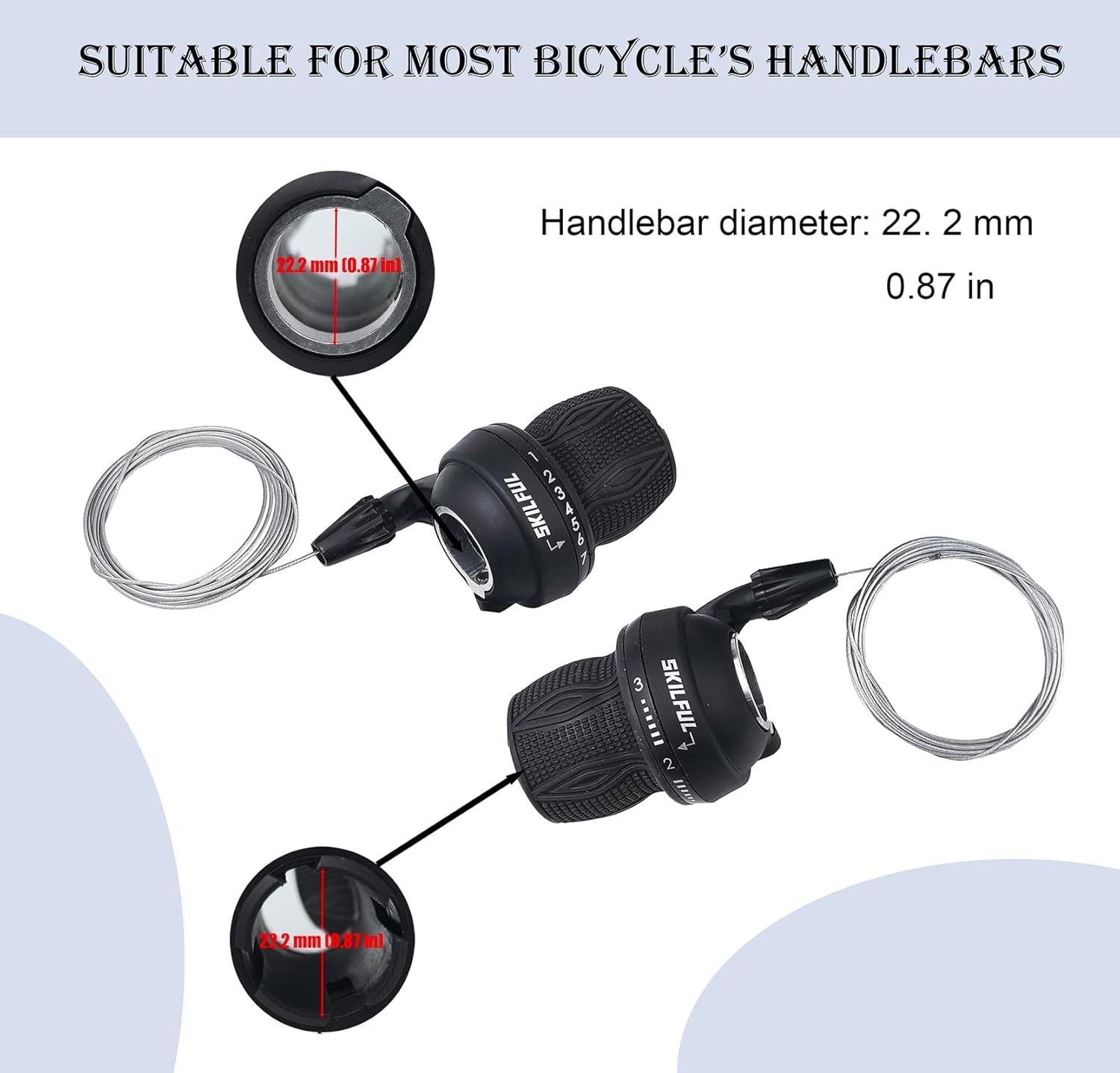 Bicycle Twist Shifter Lever 3×6 Speed Revoshift – Lightweight Aluminum Design