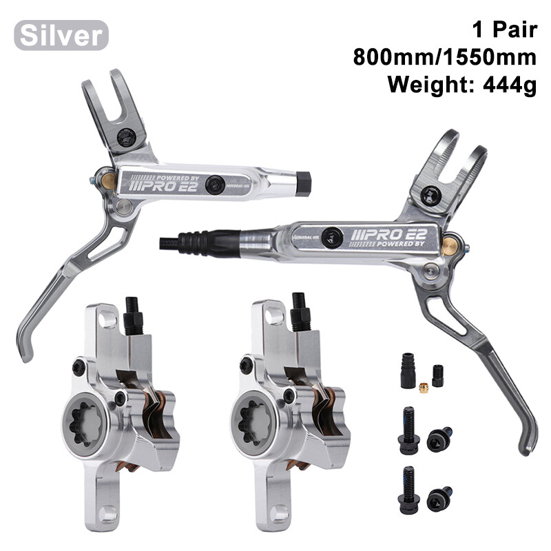 Mountain Bike Hydraulic Disc Brake Lever Set 2-Piston 800/1550mm Front/Rear/Set