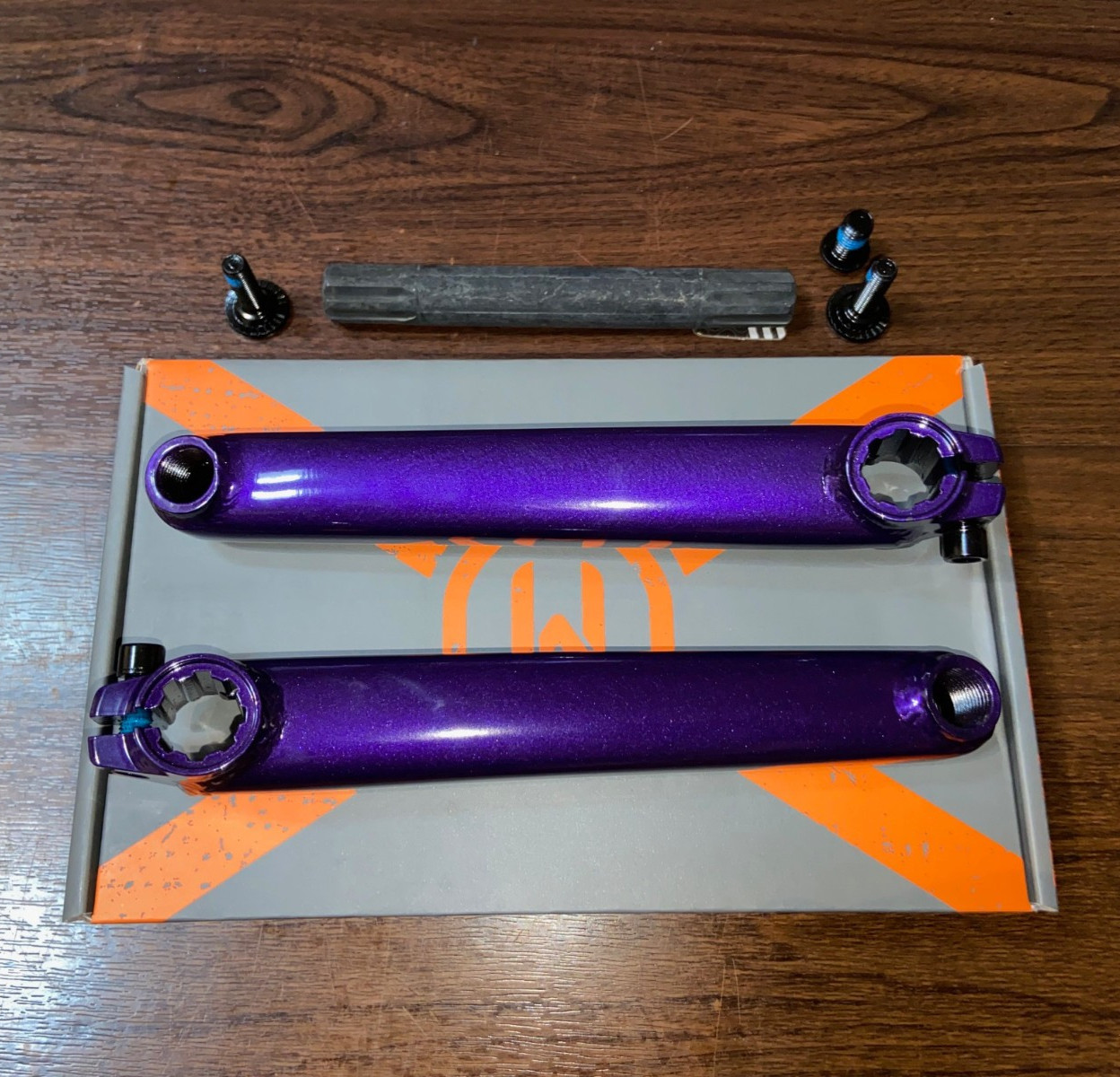 MISSION TRANSIT V2 BMX 3 pc CRANKS 170mm KINK SE SUBROSA RANT GT HARO PURPLE NEW