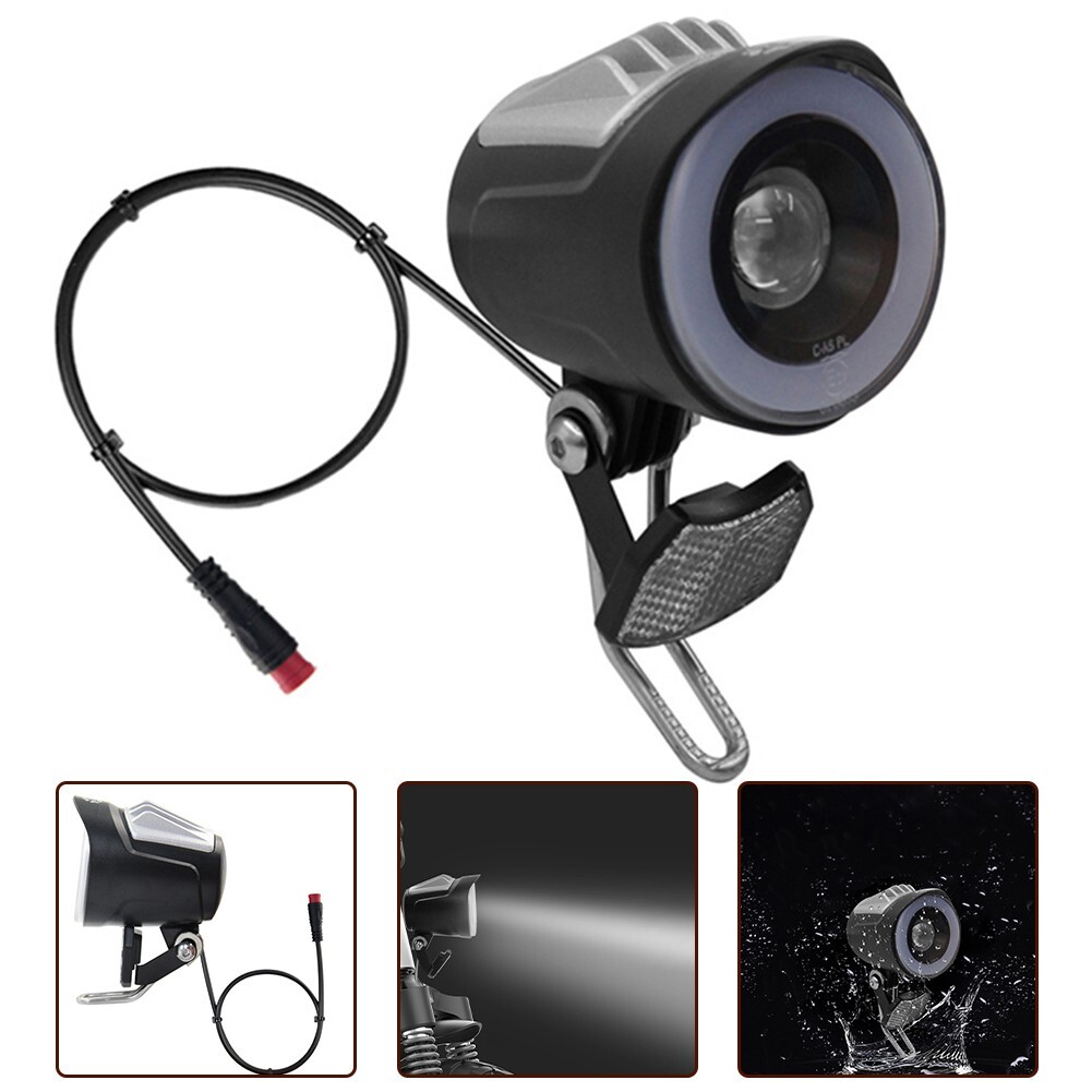 LED Headlight For-E-Bike Front Light Spotlight Electric Bicycle 6-48V