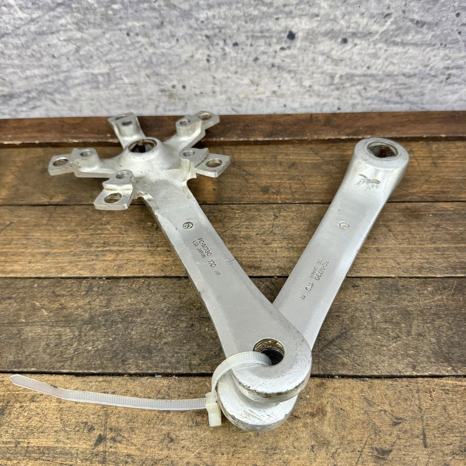 Vintage Shimano Deore XT FC-M730 Crankset 170mm 110 BCD Japan 90s MTB Arms