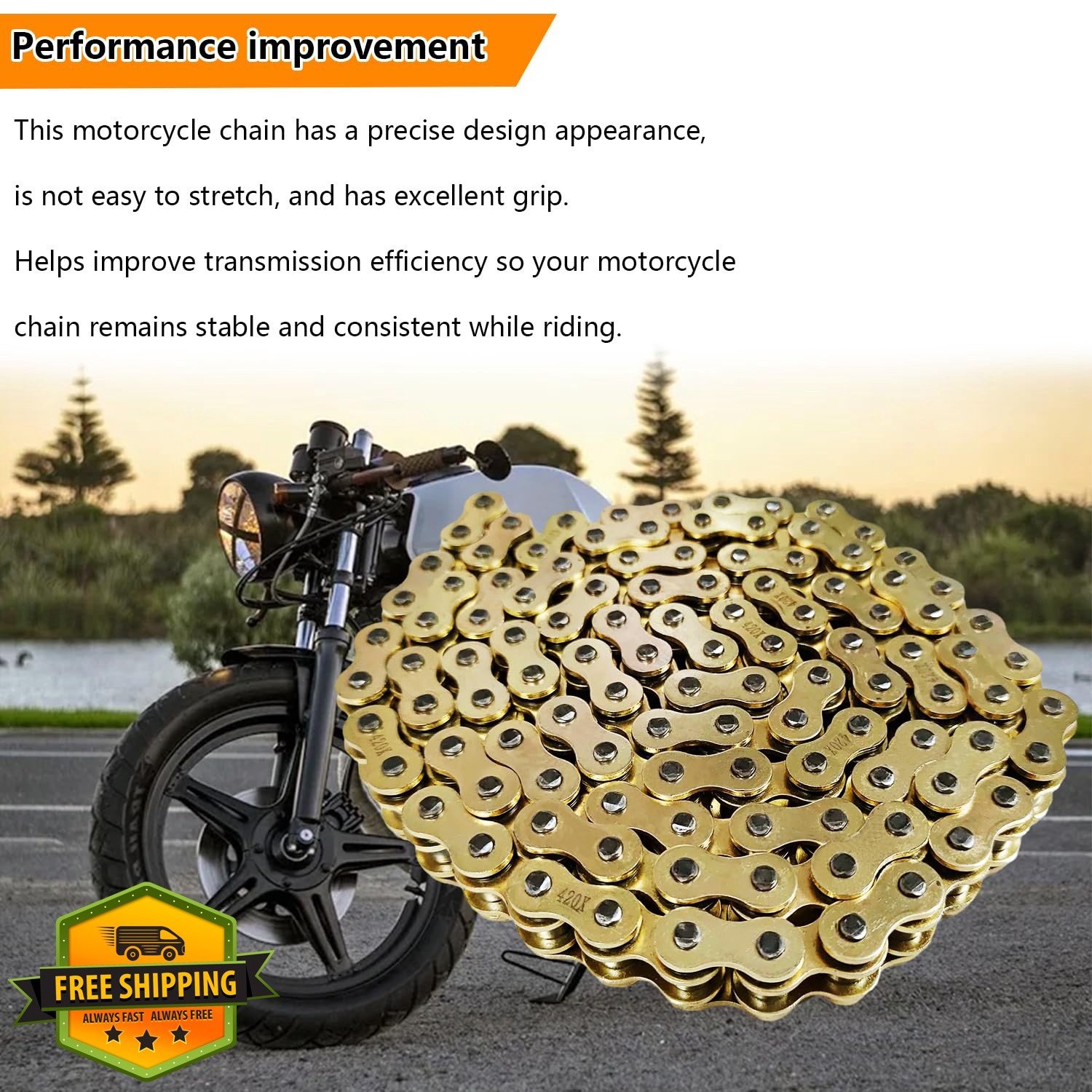 BIGLKNM 420 X-Ring Chain 106 Links Master Link