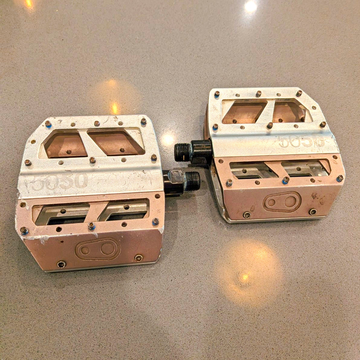 Crankbrothers 5050 Aluminum Platform Pedals 9/16in Silver/Anthracite Pair