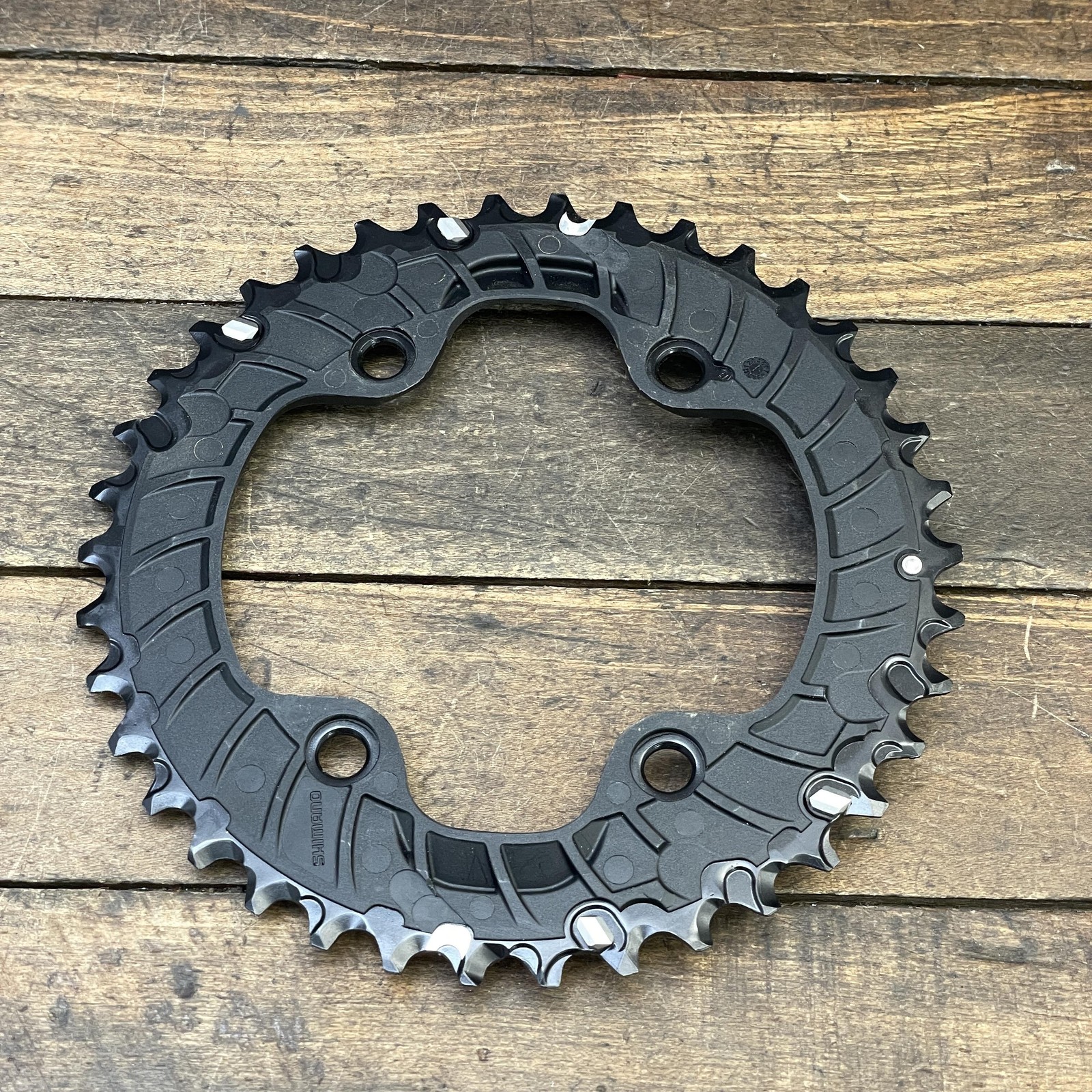 Shimano 38T Chainring 96 BCD 4-Arm Black Asymmetrical MTB HG-X DynaSys Outer