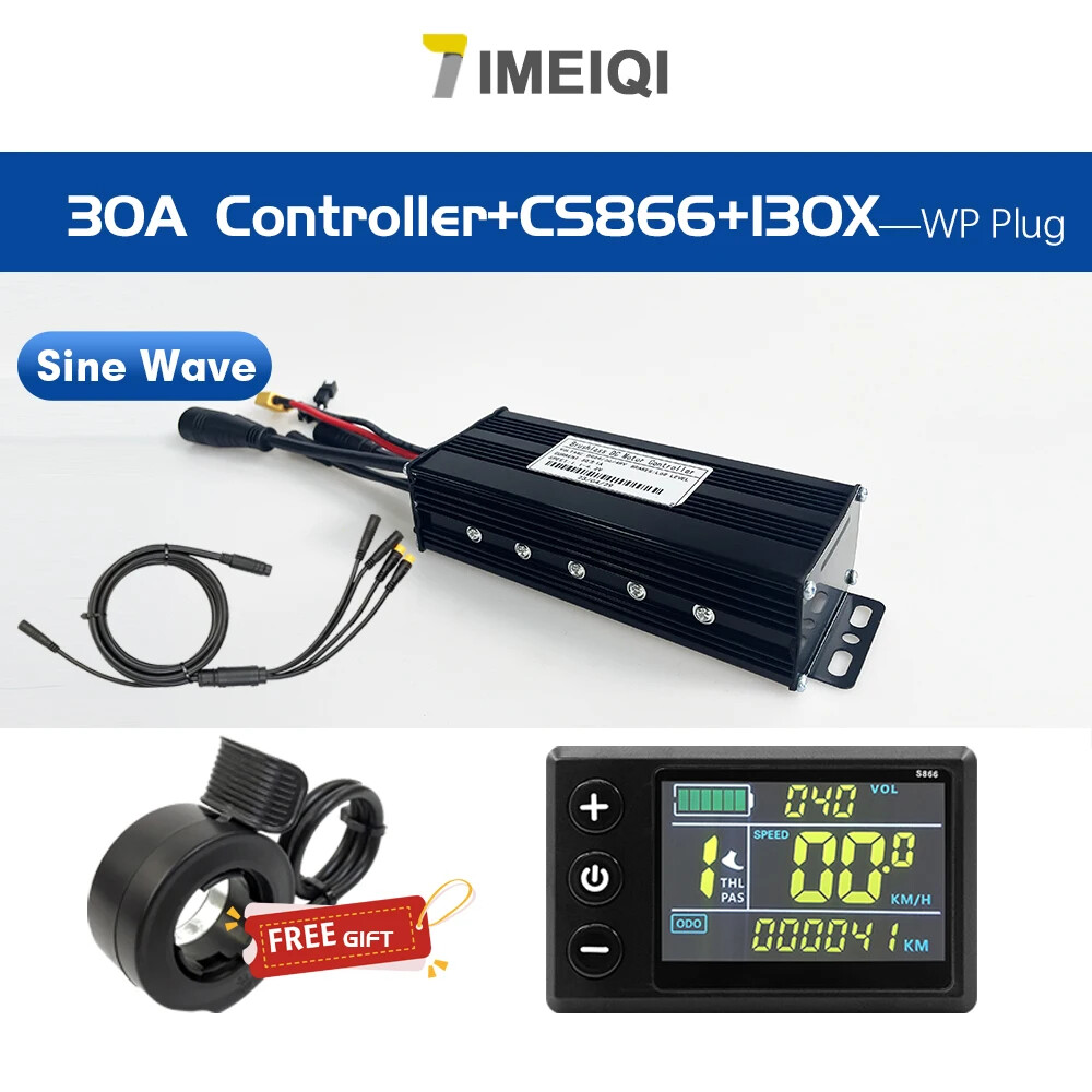 Electric Bike Sinawave Controller 36V/48V 17A 26A 30A 40A with LCD DIsplay S866