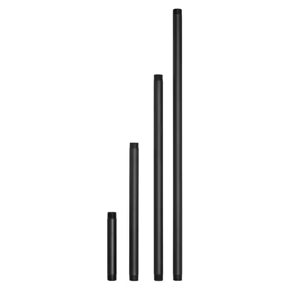 12″ Black Aluminum Path Light Stem