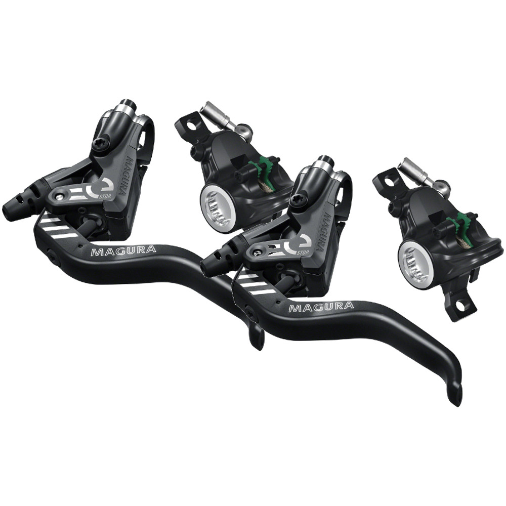 Magura MT4 eSTOP Hydraulic Disc Brake Bundle Front/Rear Post Mount, E-Bike