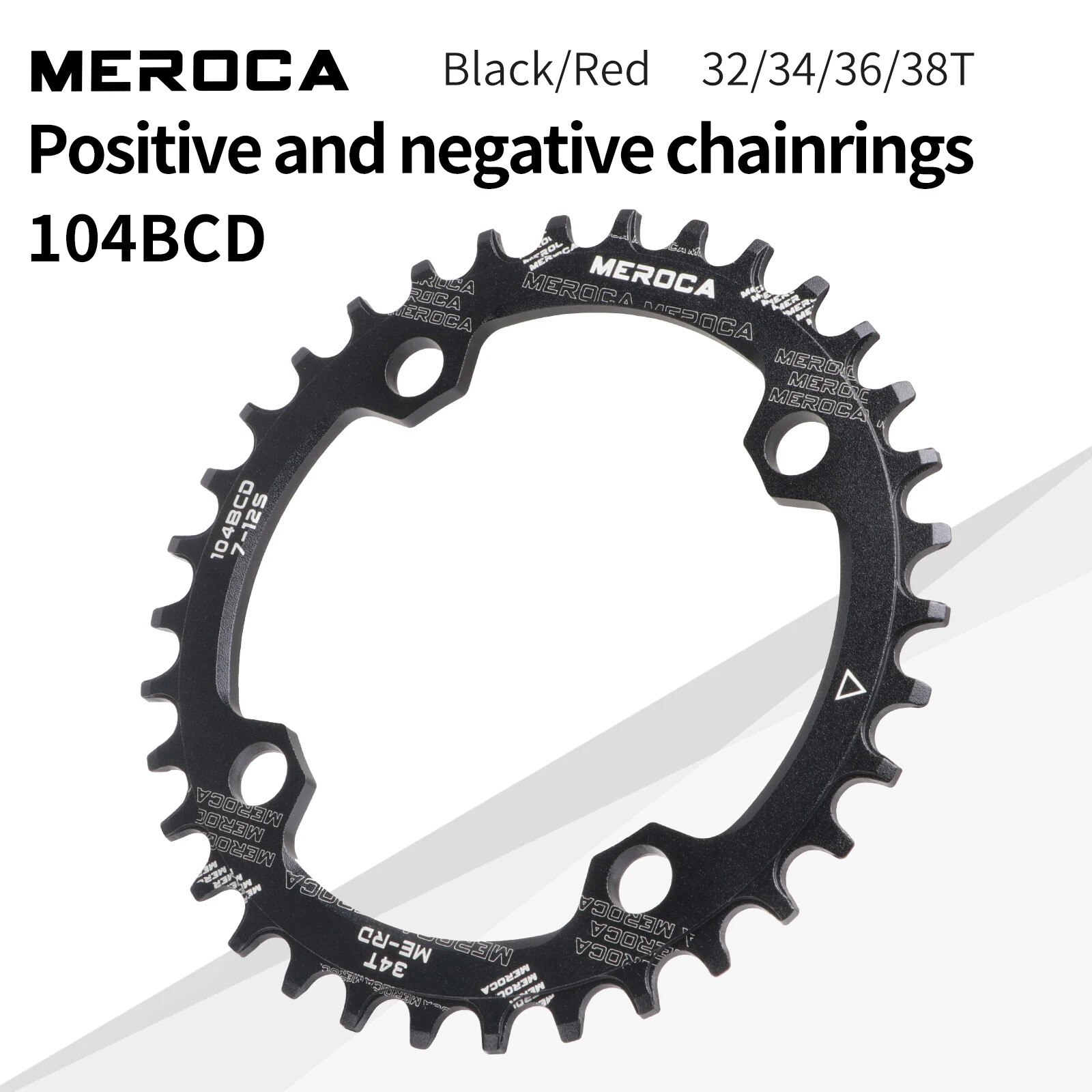 104BCD Mountain Bike Chainring 32T 34T 36T 38T Bicycle Crankset Tooth Chainwheel