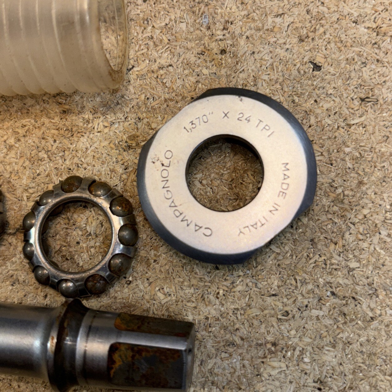 Vintage Campagnolo Super Record Bottom Bracket English Thread 109mm Hollow Axle