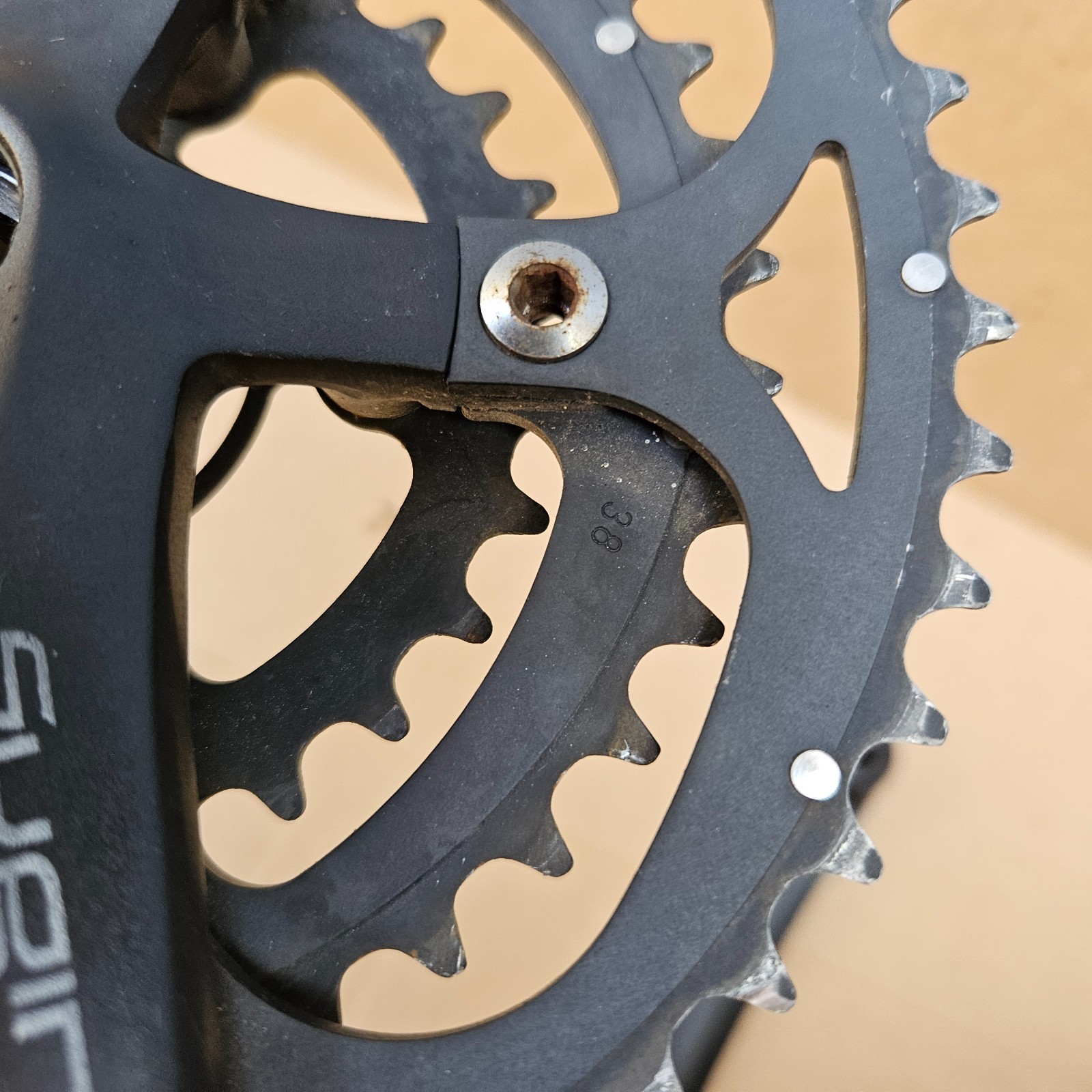 Sugino XD2L Forged Triple Road Touring Bike Crankset 175mm 48/38/28 Black XD2