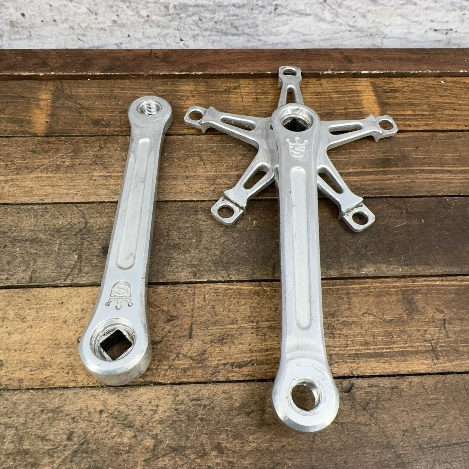 Vintage Sugino Mighty Crank Set 171 Mm 144 BCD S-Crown BMX 70s 80s Alloy Cranks