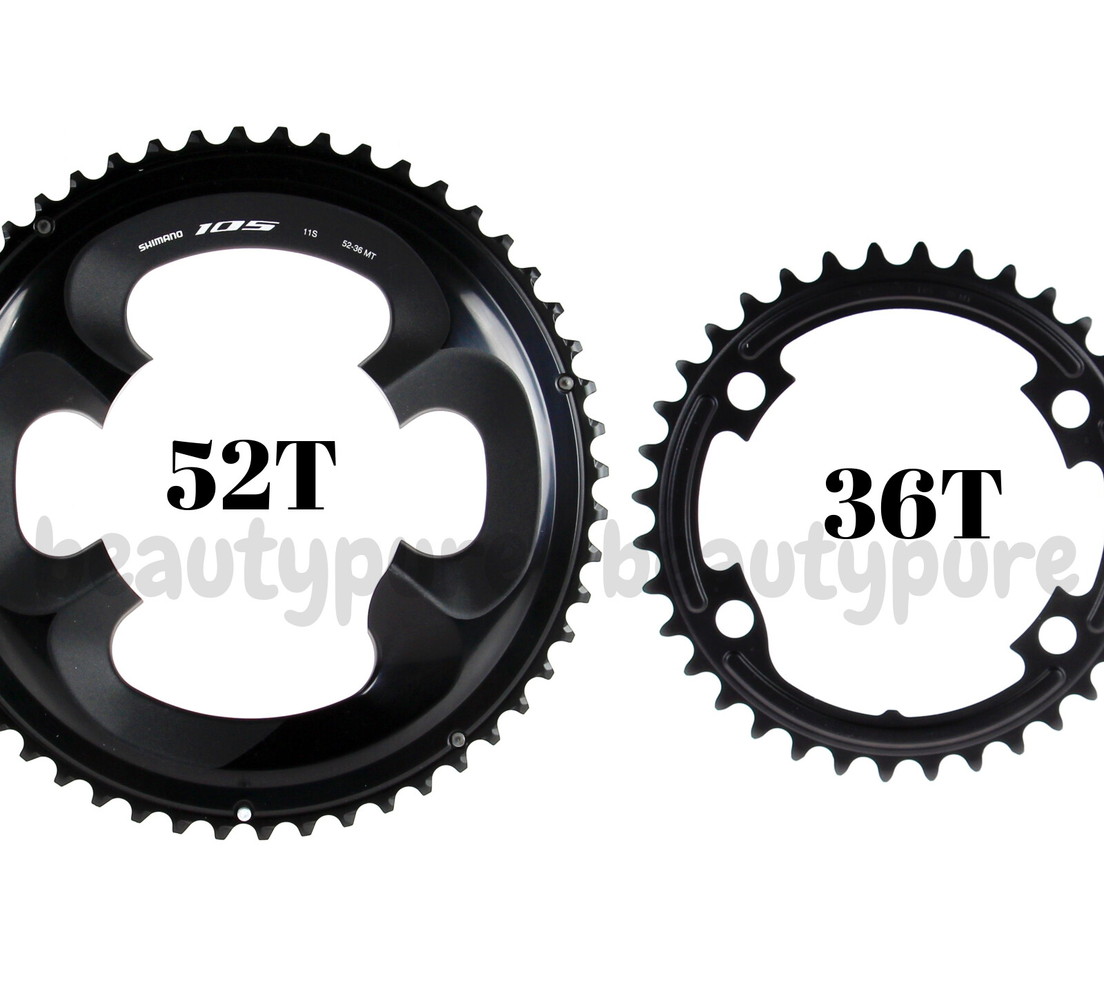 Shimano 105 FC-R7000 110mm BCD 4Arm Outer/Inner Chainrings(52T & 36T MT) NIB