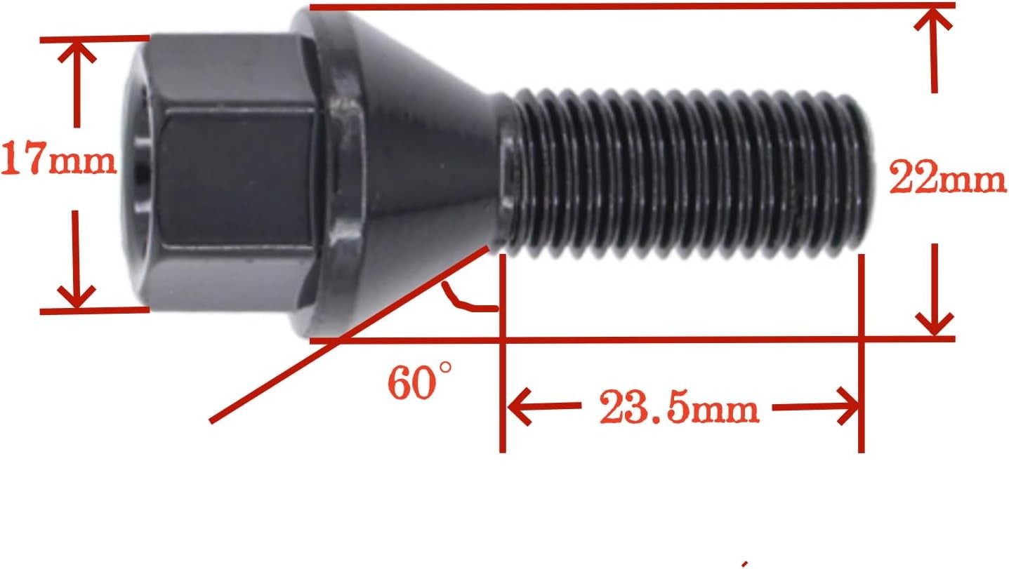 Set of 20 M12 X 1.5 Wheel Lug Bolts Nuts Studs 12mm X1.5mm for BMW E46 E90