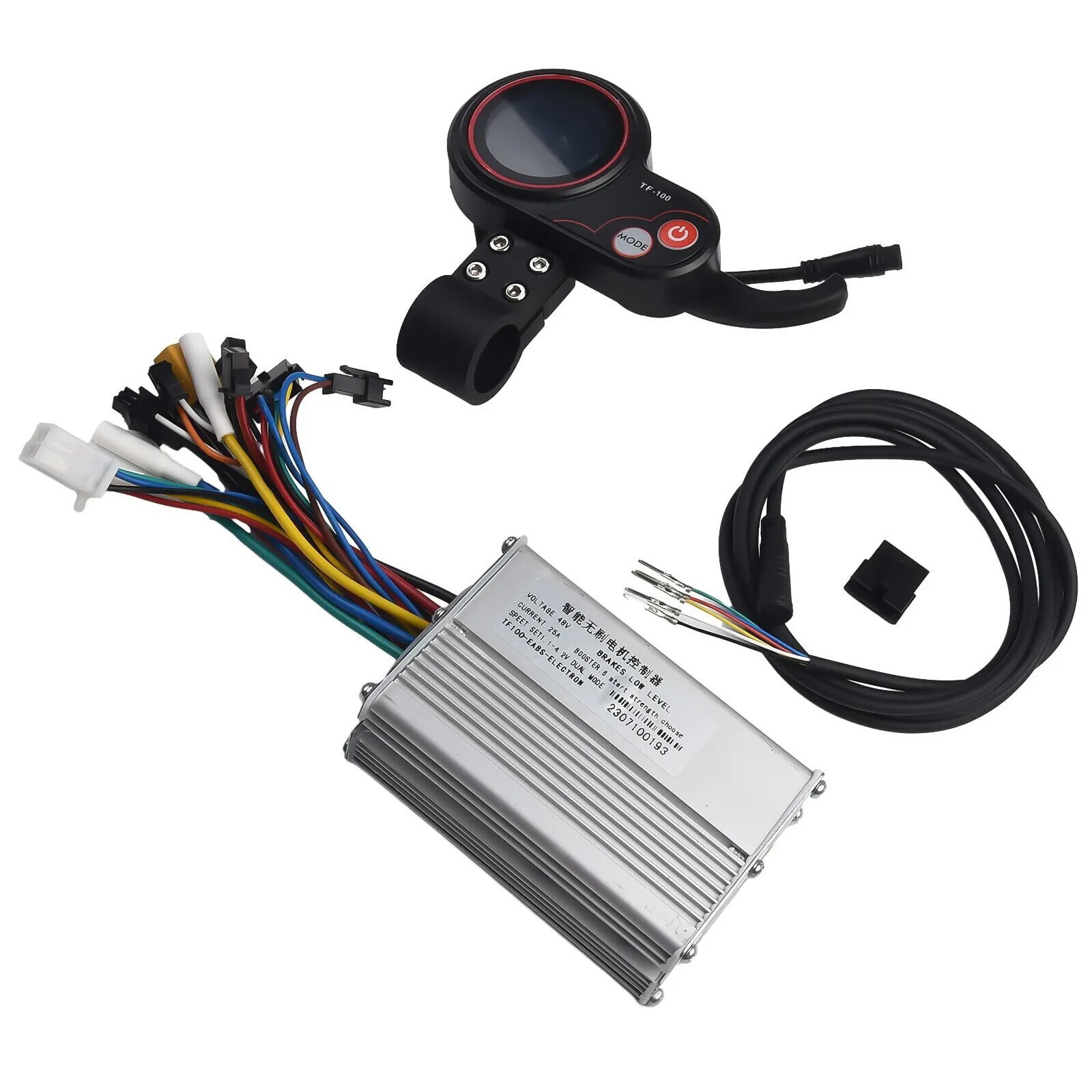 LCD Display + 6 Pin Cable For Scooter+ 1200W 48V-25A Brushless Motor Controller