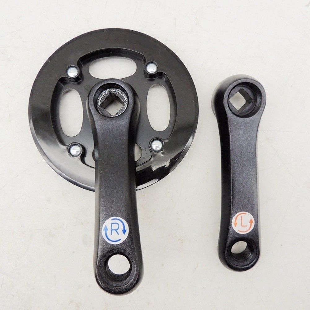 Aluminum Alloy Square Hole Crankset for Bikes with Steel Chainring 127mm