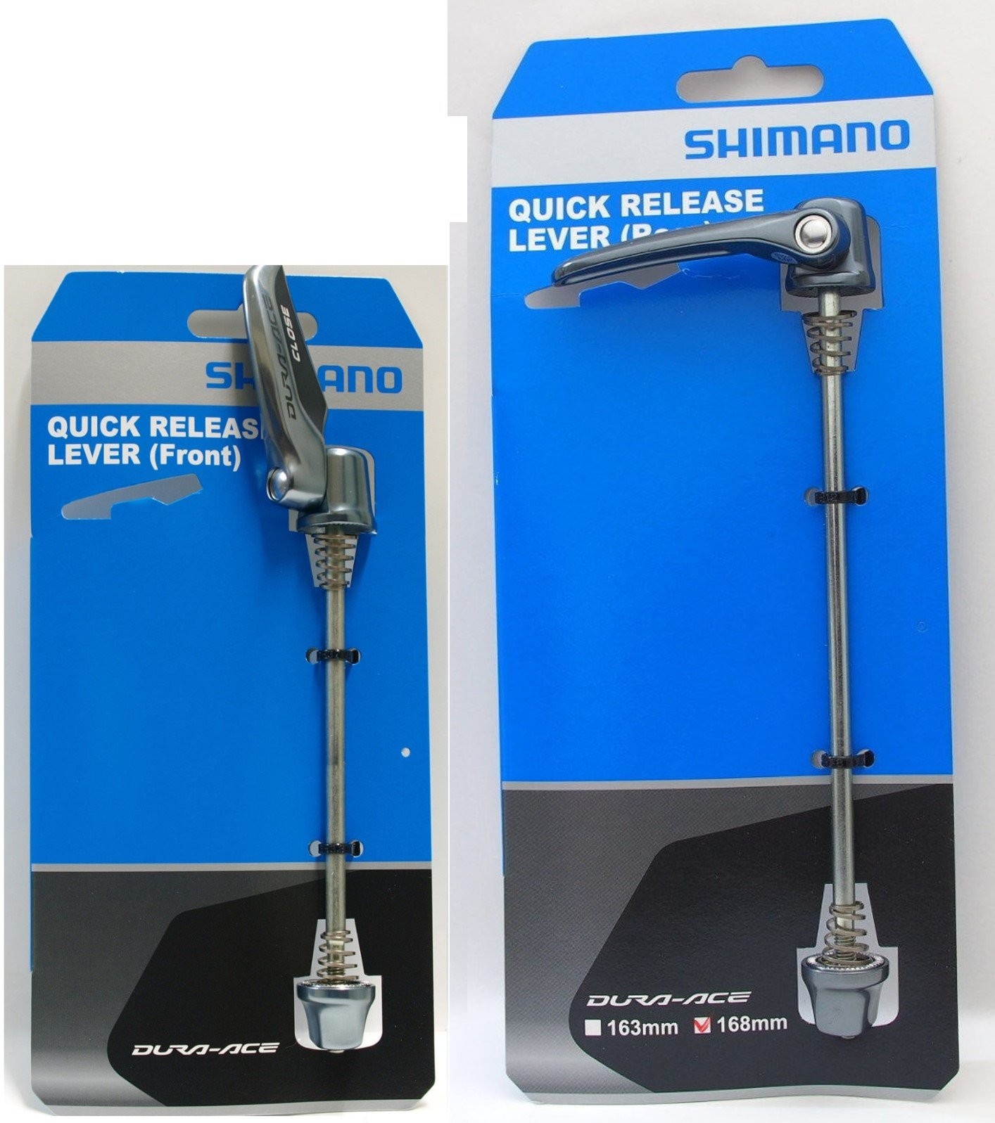 Shimano Dura-Ace HB/FH/WH-9000 Front & Rear Quick Release/Skewer Set 133mm+168mm