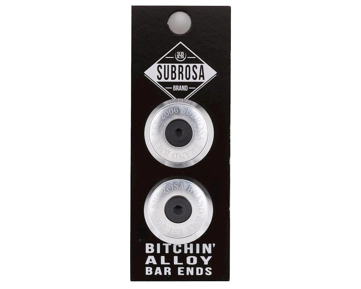 SUBROSA BITCHIN ALLOY BMX BAR ENDS PLUGS CULT SE HARO GT SHADOW SILVER NEW