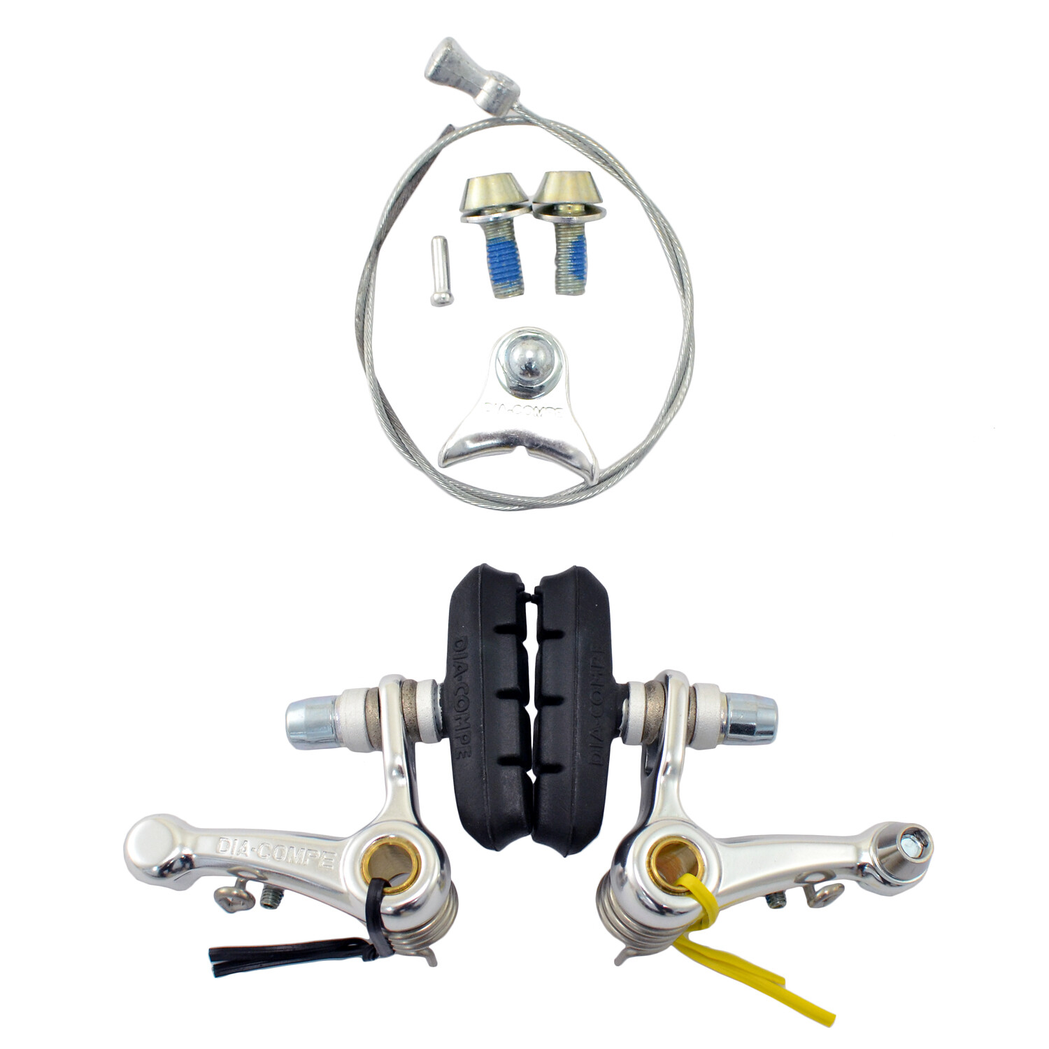 DIA-COMPE DC980 Cyclocross Cantilever Brake Set (Front & Rear) , Silver