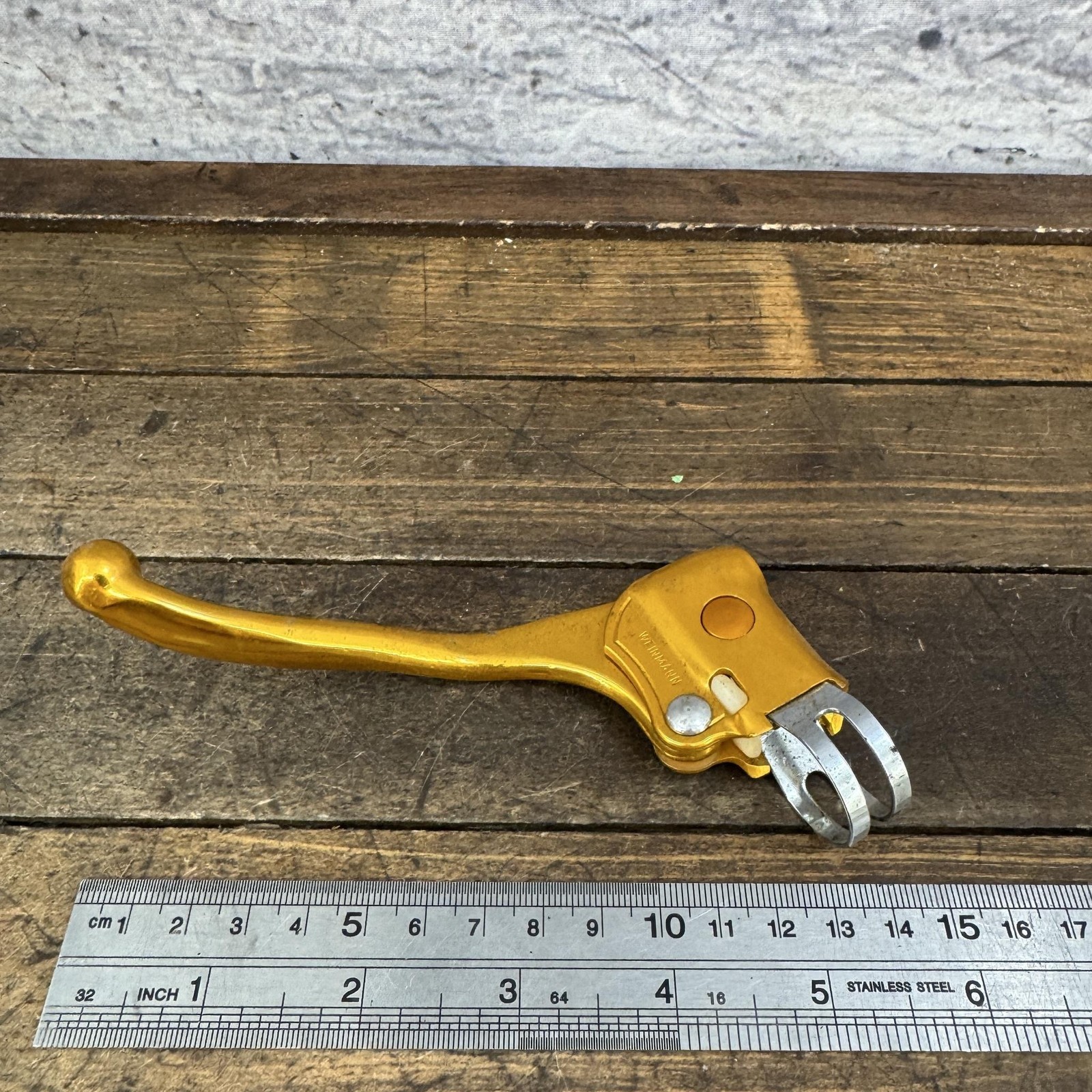 Vintage Weinmann BMX Brake Lever Right Gold Prebent 4 Finger Old School 70s 80s