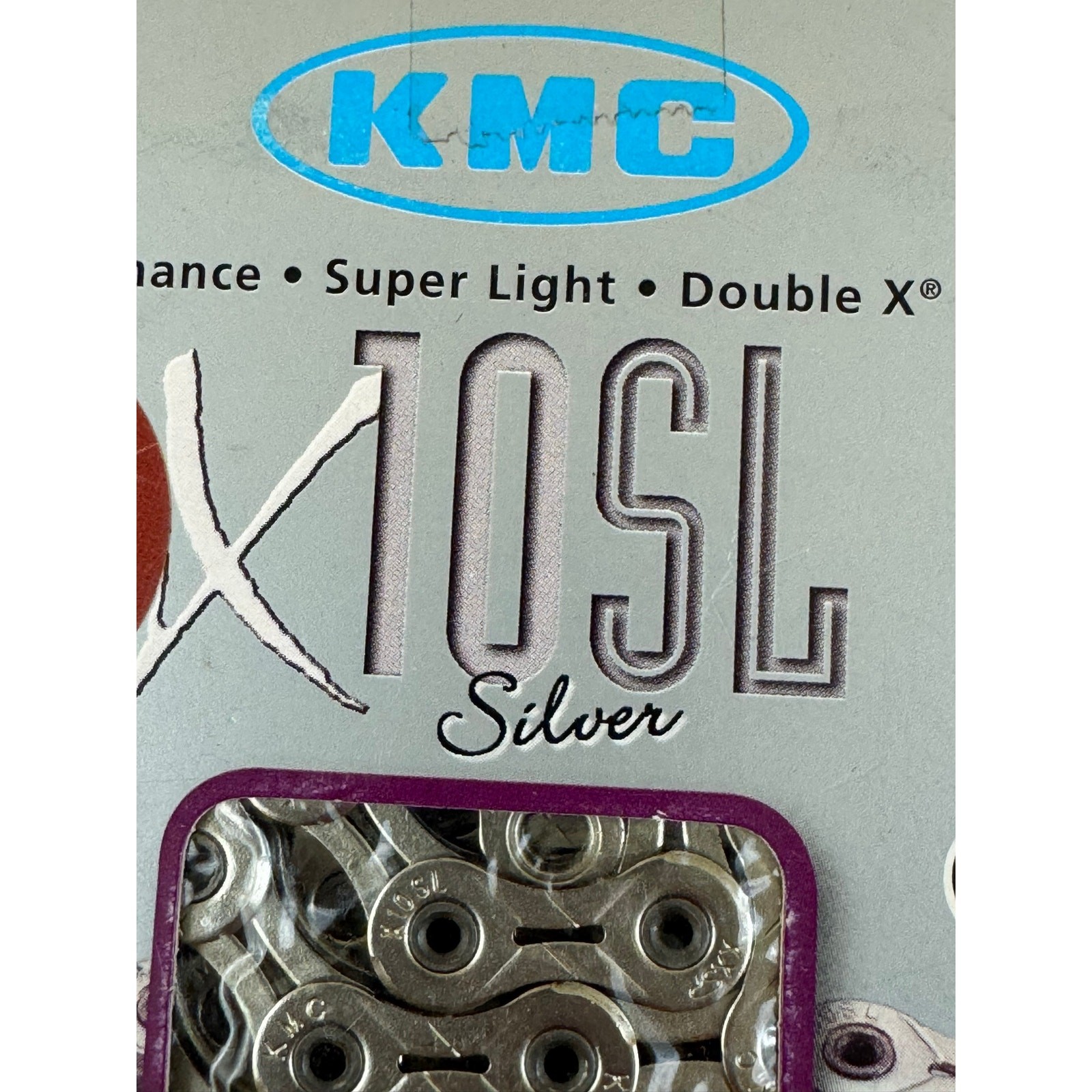 KMC X10SL Silver 10-Speed Super Light MTB/Road Bike Chain 116L fit Shimano SRAM