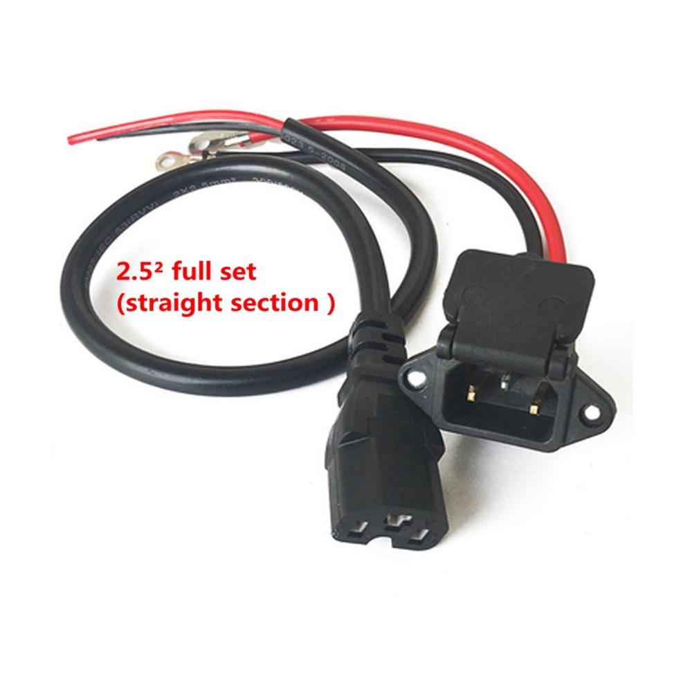 Electric Bike Battery Charging Socket Male / Female plug Battery Charger cable
