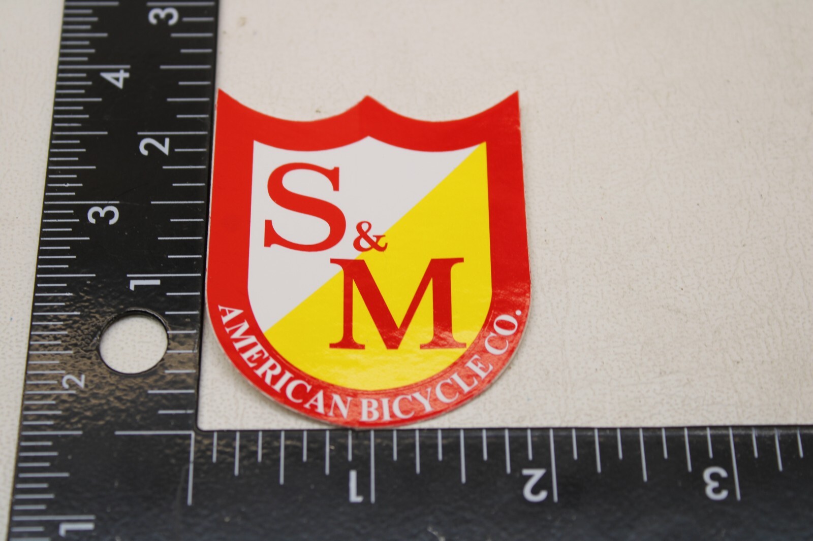 NOS OLD MID NEW SCHOOL BMX STICKER DECAL – S&M – STOCK # 37