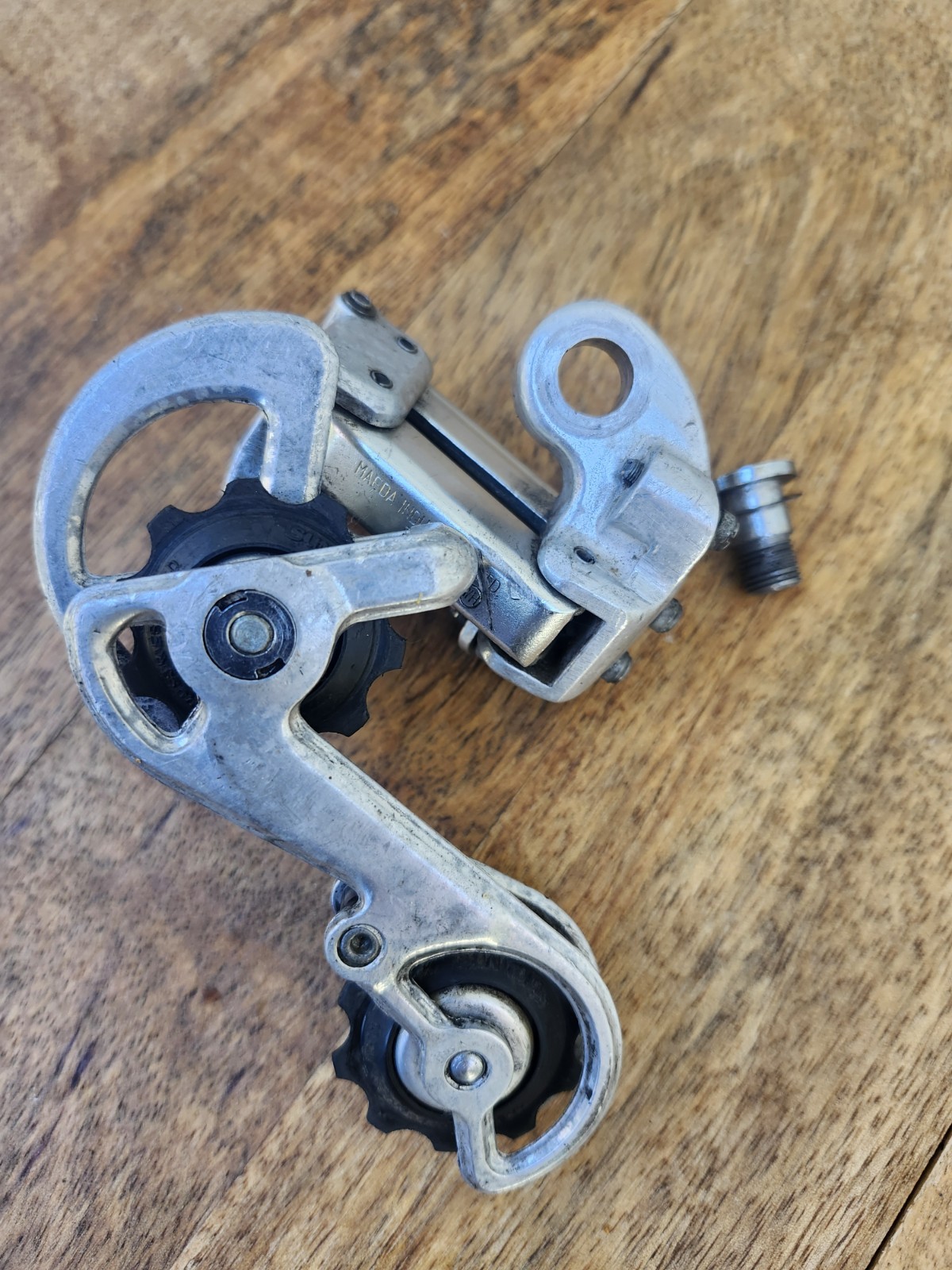Vintage SunTour V-GT Luxe Rear Derailleur Long Cage Alloy Silver Friction