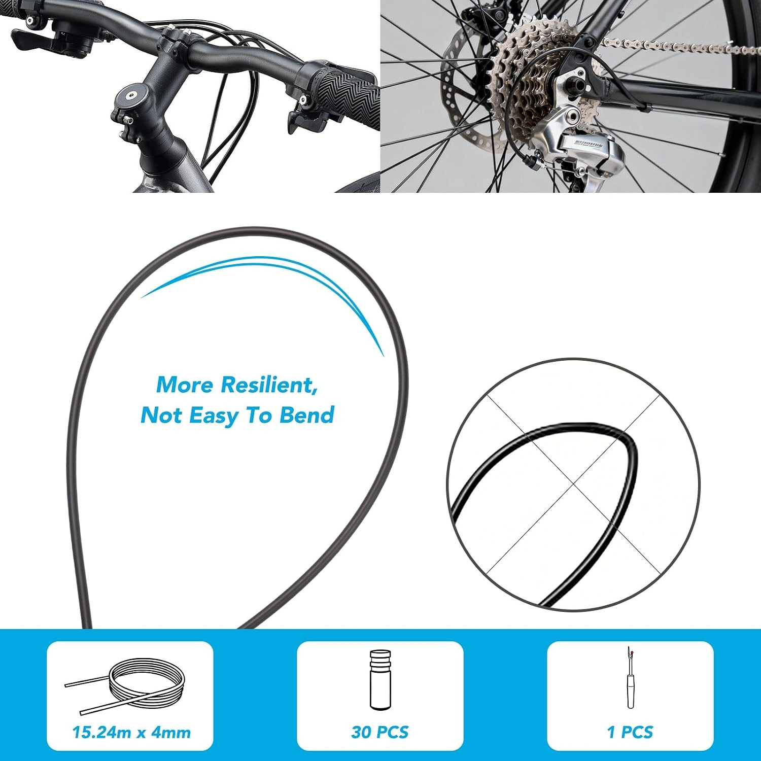 4mm Shift Cable Housing 50ft Lined Bicycle Bike Derailleur Cable Housing