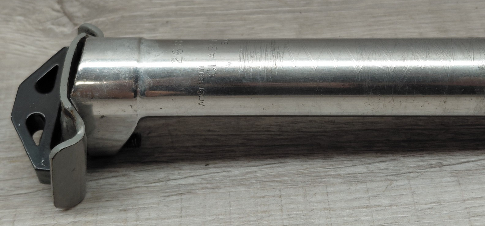 Vintage American Classic Equipment Aluminum Seatpost 26.8mm 300 mm Silver/Black