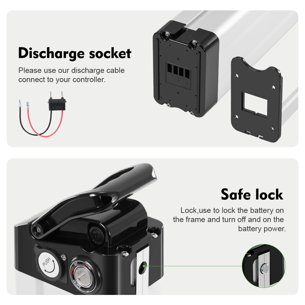 Silverfish Lithium Battery 36V 48V 10.4Ah 13Ah 15Ah 17.4Ah Ebike Battery Bicycle