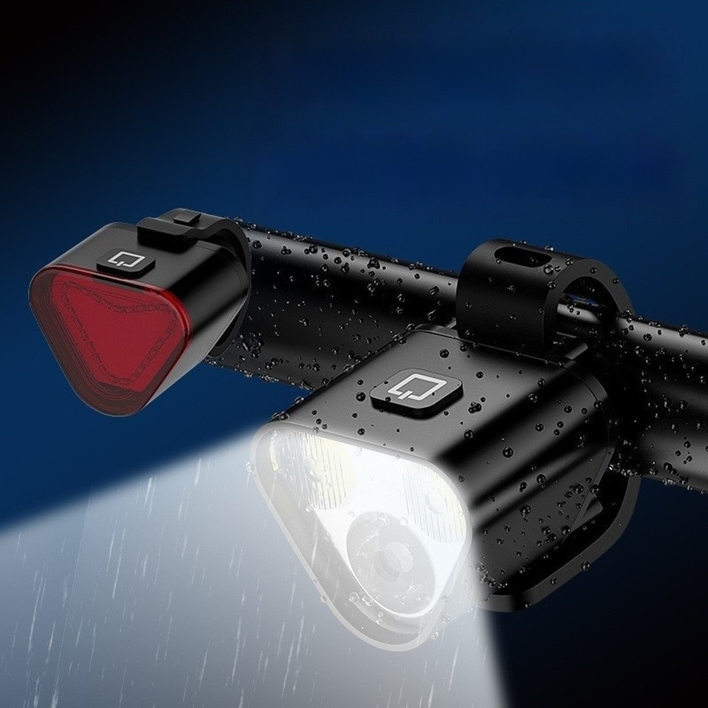 500LM LED Bike Light Set Front and Rear with T6+2 XTE Beads IP4 Protection