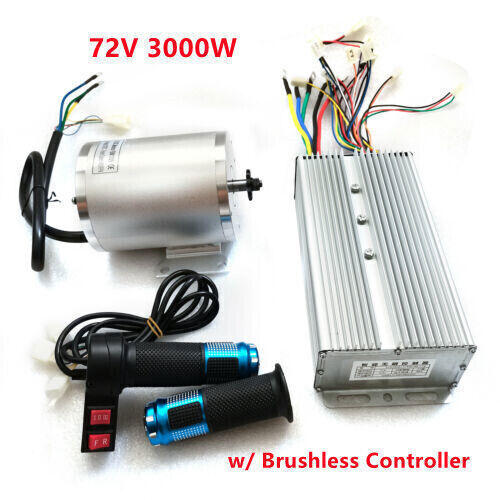 72V 3000W High-speed Brushless Motor Kit with Controller For Go Kart E-Scooter