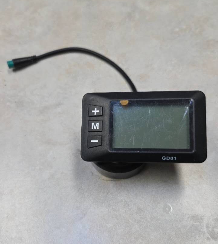 Electric bike GD01 LCD 5pin 36 / 48v display panel WP 5-pin male plug
