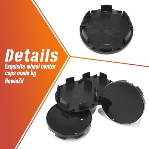 4Pcs 85mm(3.35in) Wheel Center Caps Outer 85MM 3.34″ . Inner 78MM 3.07″ Black