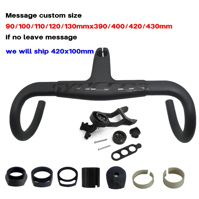 Road Bike Carbon Handelbar with Stem Part 28.6/31.8mm 390/400/420/430mm Drop Bar