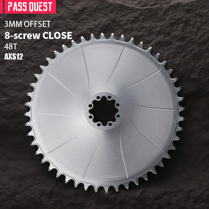 Round Narrow Wide Chainring 3mm Offest Direct Mount Crank Gravel Bike AXS 40-56T