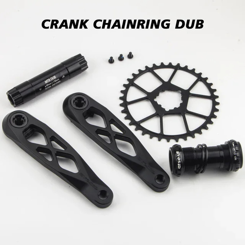 Ultralight MTB DUB Crankset 165/170mm 29mm Spindle 3-Bolt Direct Mount Alloy