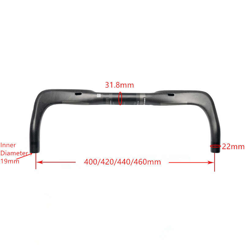 3K Carbon Handlebar Bullhorn Bar Bicycle Time Trial Handlebar 31.8*400/420/440mm