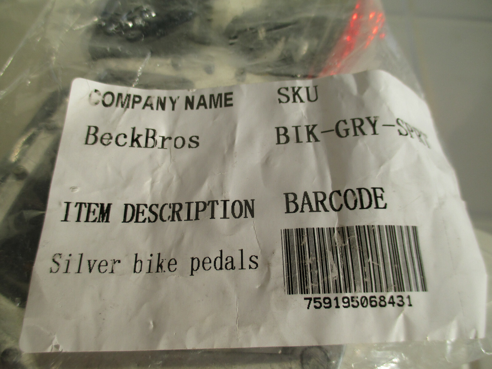 BeckBros Silver Bike Pedals Set With 2 Bike Reflectors Sport Mountain