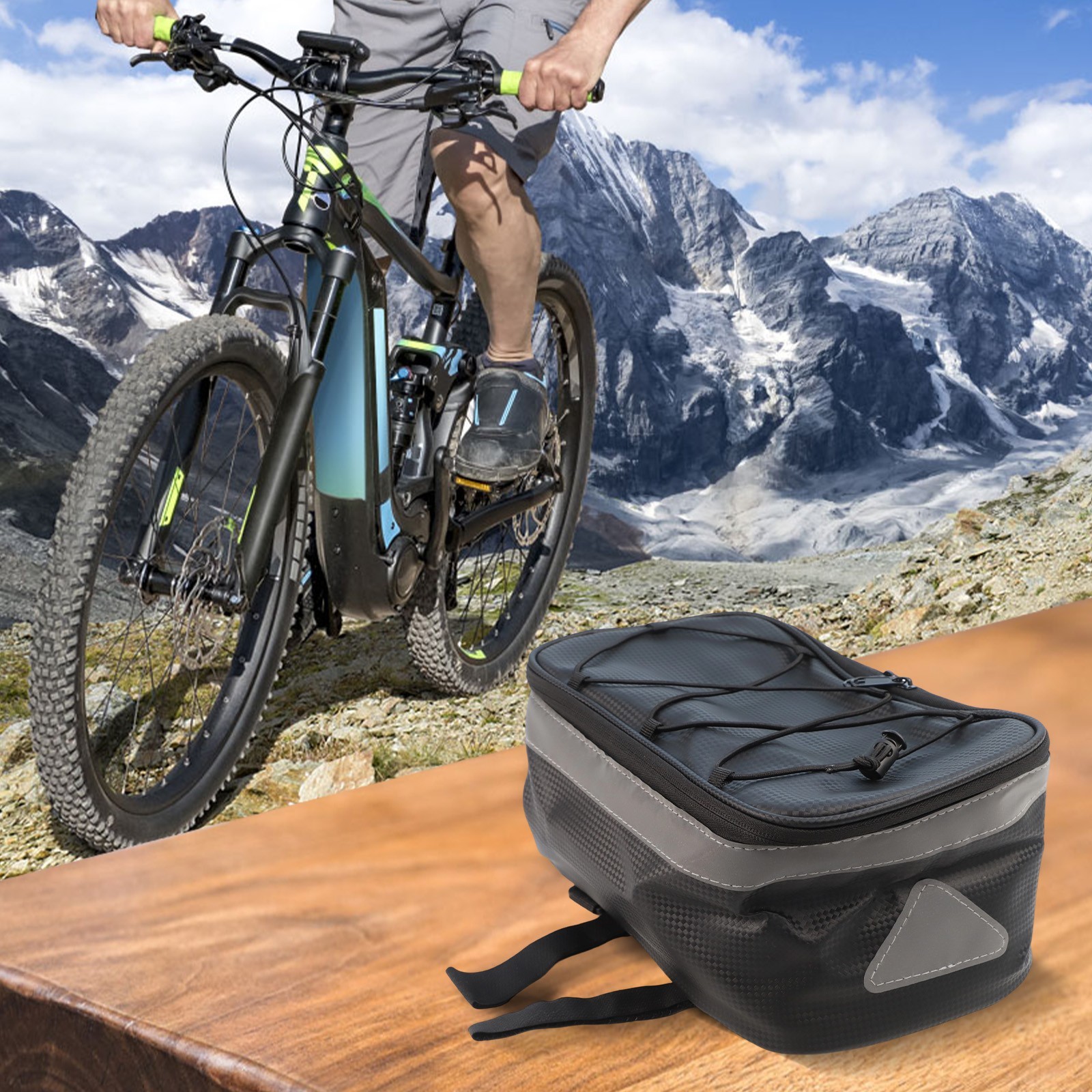 Rear Rack Compatible Trunk Bag for Electric Bike Mountain Bike Road Bike Nylon