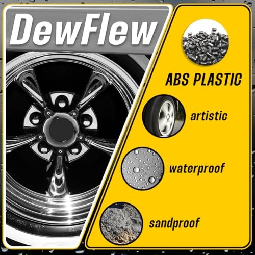 Spacing Wheel Rim Center Caps Wheel Center Cap 5 Dog Ear 1.96″ Glossy Black