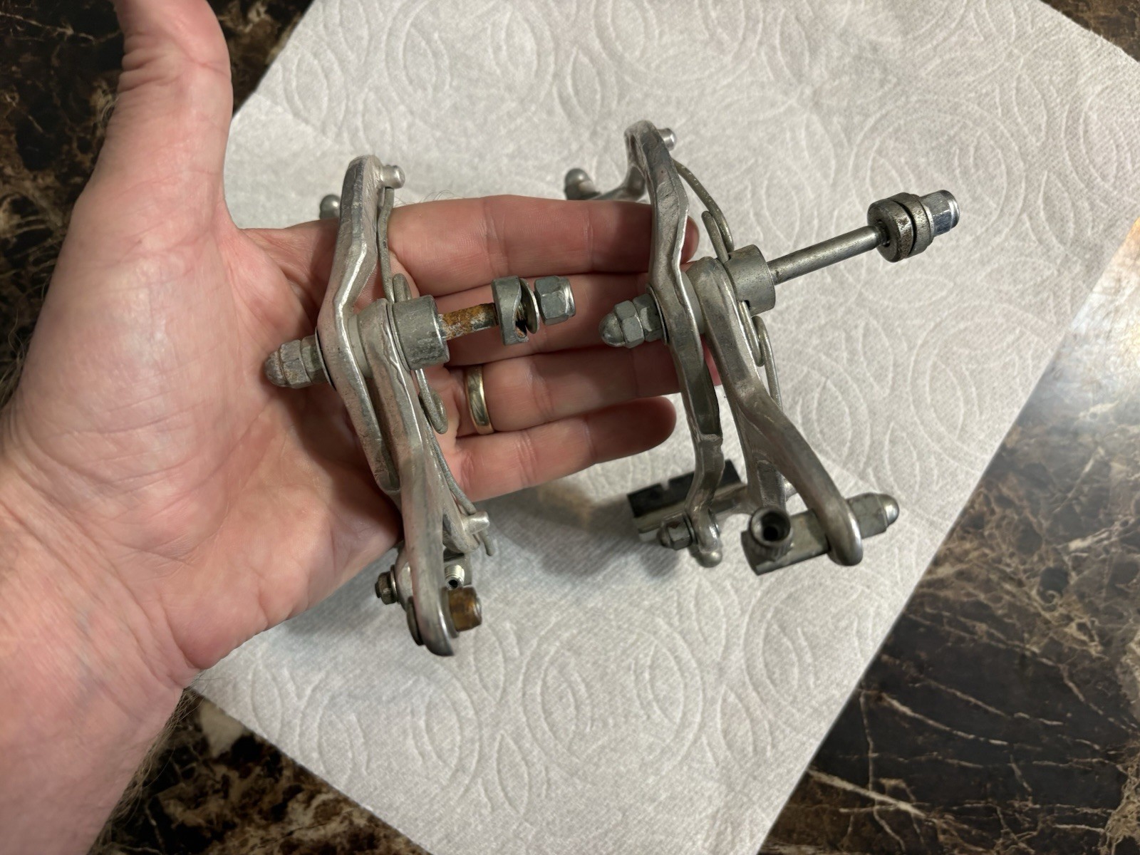 BMX 1000A Sidepull Brake Caliper PAIR Front Rear Silver used brakes APSE CHINA