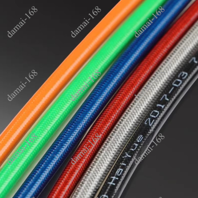 20-250cm Motorcycle AVT Flexible Brake Oil Hose Sliver 10mm Fitting Pipe Line